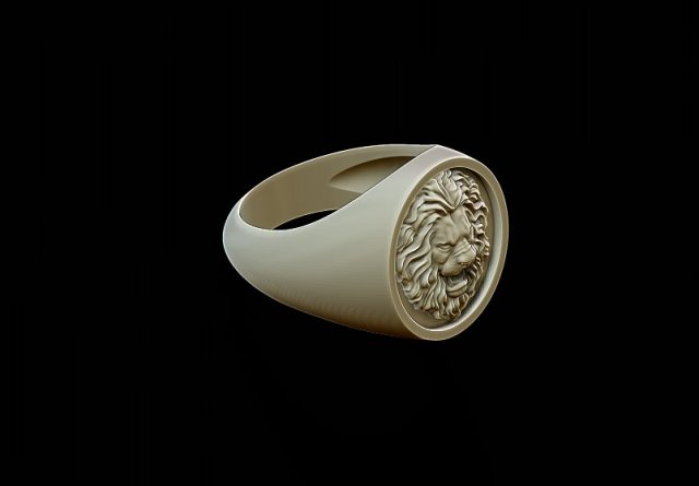 lion ring Modèles 3D en vedette .c4d .max .obj .3ds .fbx .stl .blend 