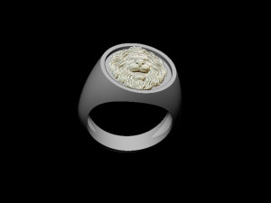lion ring Modèles 3D en vedette