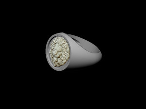 lion ring Modèles 3D en vedette