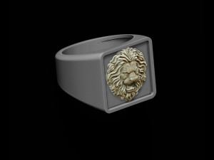 lion ring 3D Print Model