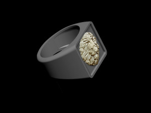 lion ring 3D 프린트 모델