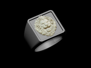 lion ring 3D 프린트 모델