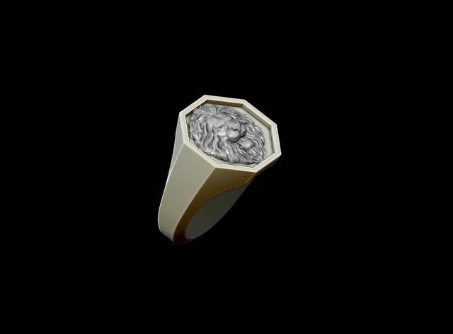 lion ring 3d print model 3D Print Model .c4d .max .obj .3ds .fbx .stl .blend 