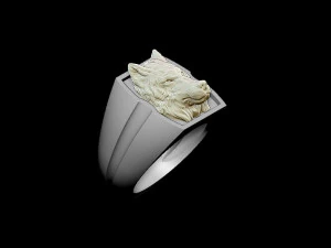 wolf ring 3D Print Model
