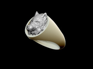wolf ring 3D Print Model