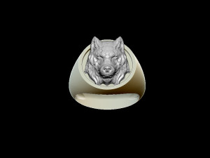 wolf ring 3Dプリントモデル