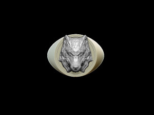 wolf ring 3Dプリントモデル