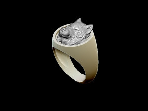 wolf ring 3Dプリントモデル