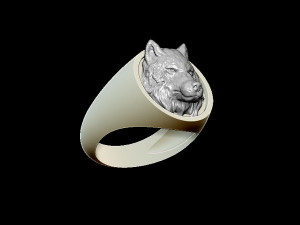 wolf ring 3Dプリントモデル