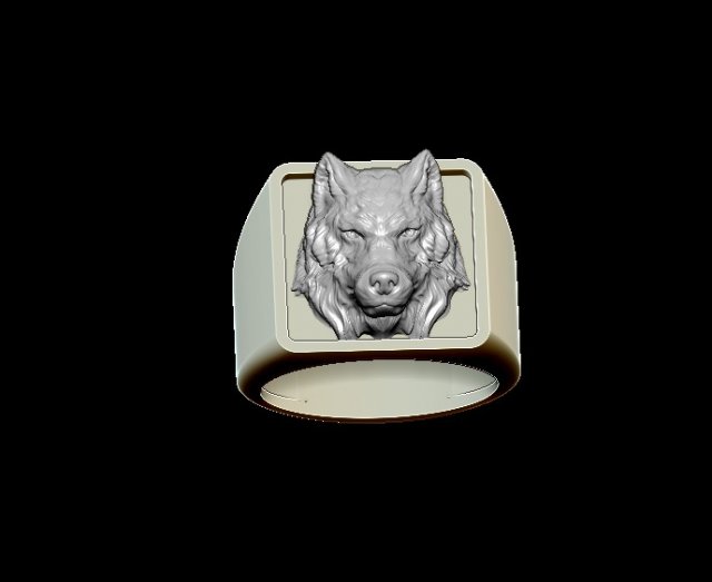 wolf ring Modello di stampa 3D .c4d .max .obj .3ds .fbx .stl .blend 