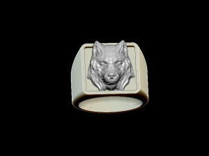 wolf ring 3D 프린트 모델