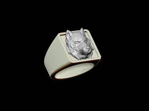 wolf ring 3D Print Model