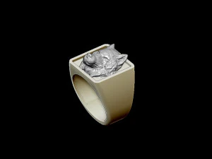 wolf ring 3D Print Model