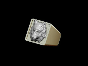 wolf ring 3D Print Model