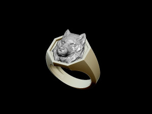 wolf ring 3D-Druckmodell