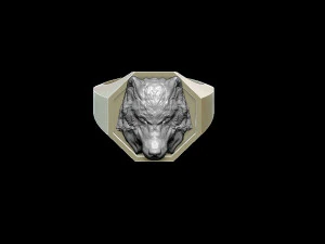wolf ring 3D Print Model