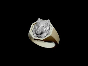 wolf ring 3D Print Model