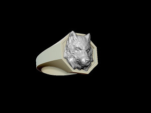 wolf ring Model Cetak 3D