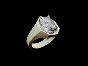 wolf ring 3D Print Model