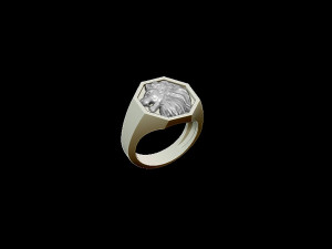 lion ring Model do druku 3D