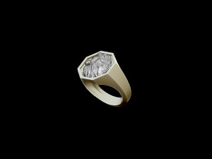 lion ring Model do druku 3D