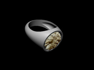 lion ring 3Dプリントモデル