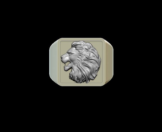 lion ring 3D Baskı Modeli .c4d .max .obj .3ds .fbx .stl .blend 