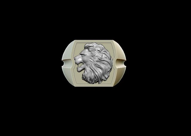 lion ring 3D Print Model .c4d .max .obj .3ds .fbx .stl .blend