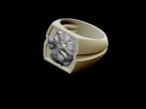 lion ring 3D Print Model