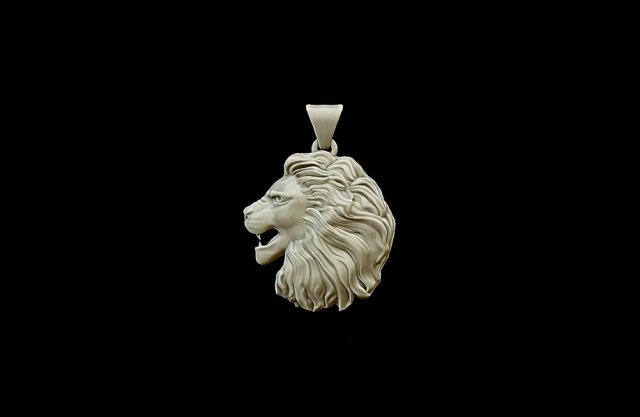 lion pendant 3D Print Model .c4d .max .obj .3ds .fbx .stl .blend