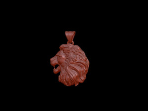 lion pendant Model Cetak 3D