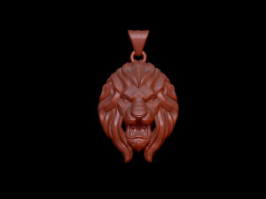 lion pendant 3Dプリントモデル
