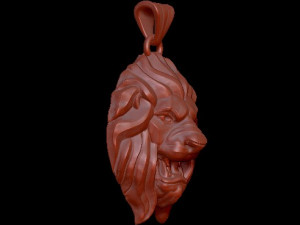 lion pendant 3Dプリントモデル