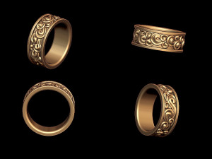 waves ring Modello di stampa 3D