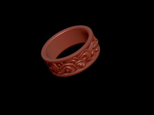 waves ring Modello di stampa 3D