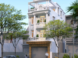 villa exterior Modello 3D