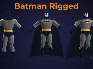 batman animated series rigged 3D Model