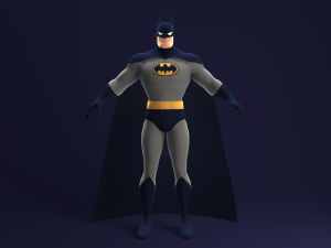 batman animated series rigged Modello 3D