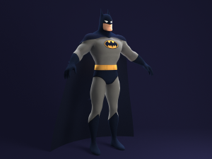 batman animated series rigged Modello 3D