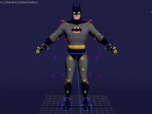 batman animated series rigged Modello 3D