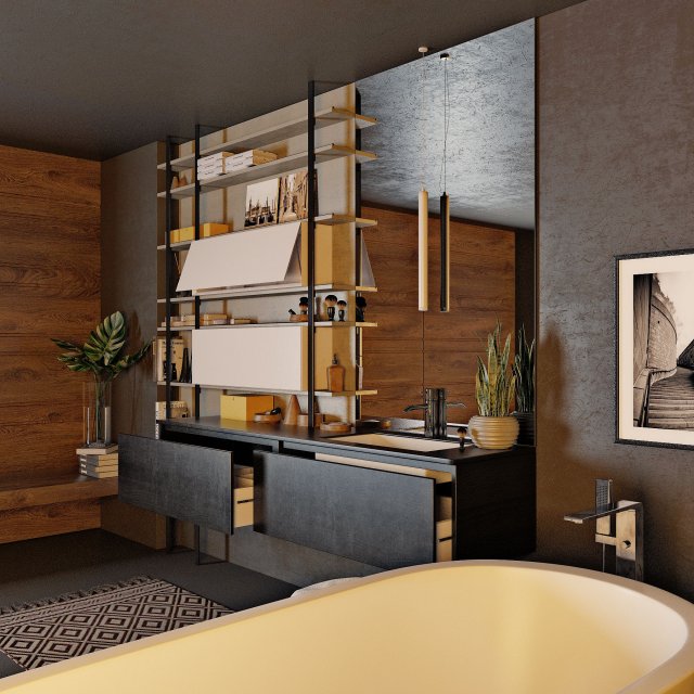 bathroom 3D Model .c4d .max .obj .3ds .fbx .stl .blend