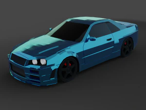 horizonte de nissan gtr r34 Modelo 3D