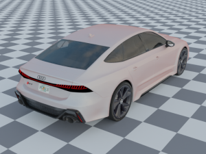 audi rs7 c8 rigged Model 3D