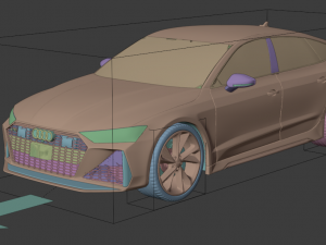 audi rs7 c8 rigged Model 3D