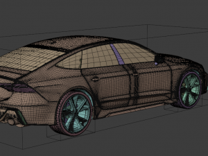 audi rs7 c8 rigged Model 3D