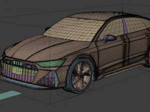 audi rs7 c8 rigged Model 3D