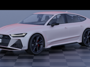 audi rs7 c8 rigged Model 3D