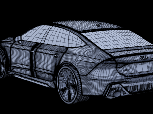 audi rs7 c8 rigged Model 3D