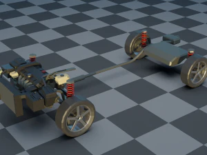 volvo 850 estate low-poly rigged 3D Model