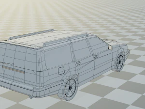 volvo 850 estate low-poly rigged 3D Model